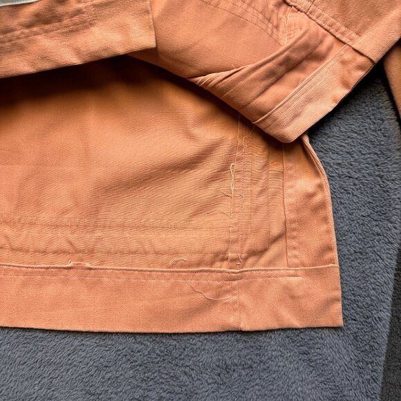 Vintage Unique Rose Corduroy Tunic With Nehru Collar & Quilted Bodice - Picture 14 of 16